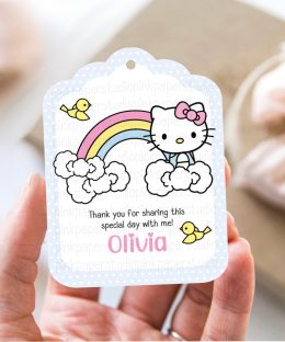 Etiquetas de cumpleaños de Hello Kitty