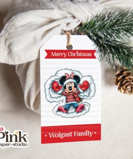 Etiquetas Navideñas Minnie Mouse