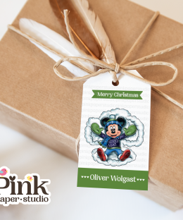 Etiquetas navideñas de Mickey Mouse