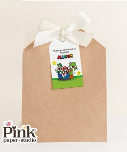 Alternative view of Etiquetas de cumpleaños de Mario Bros