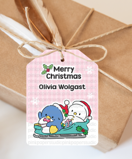 Etiquetas navideñas de Hello Kitty