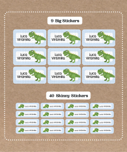 Set de Stickers de Dinosaurio T-Rex