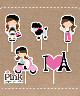 Alternative view of Cupcakes Toppers de París
