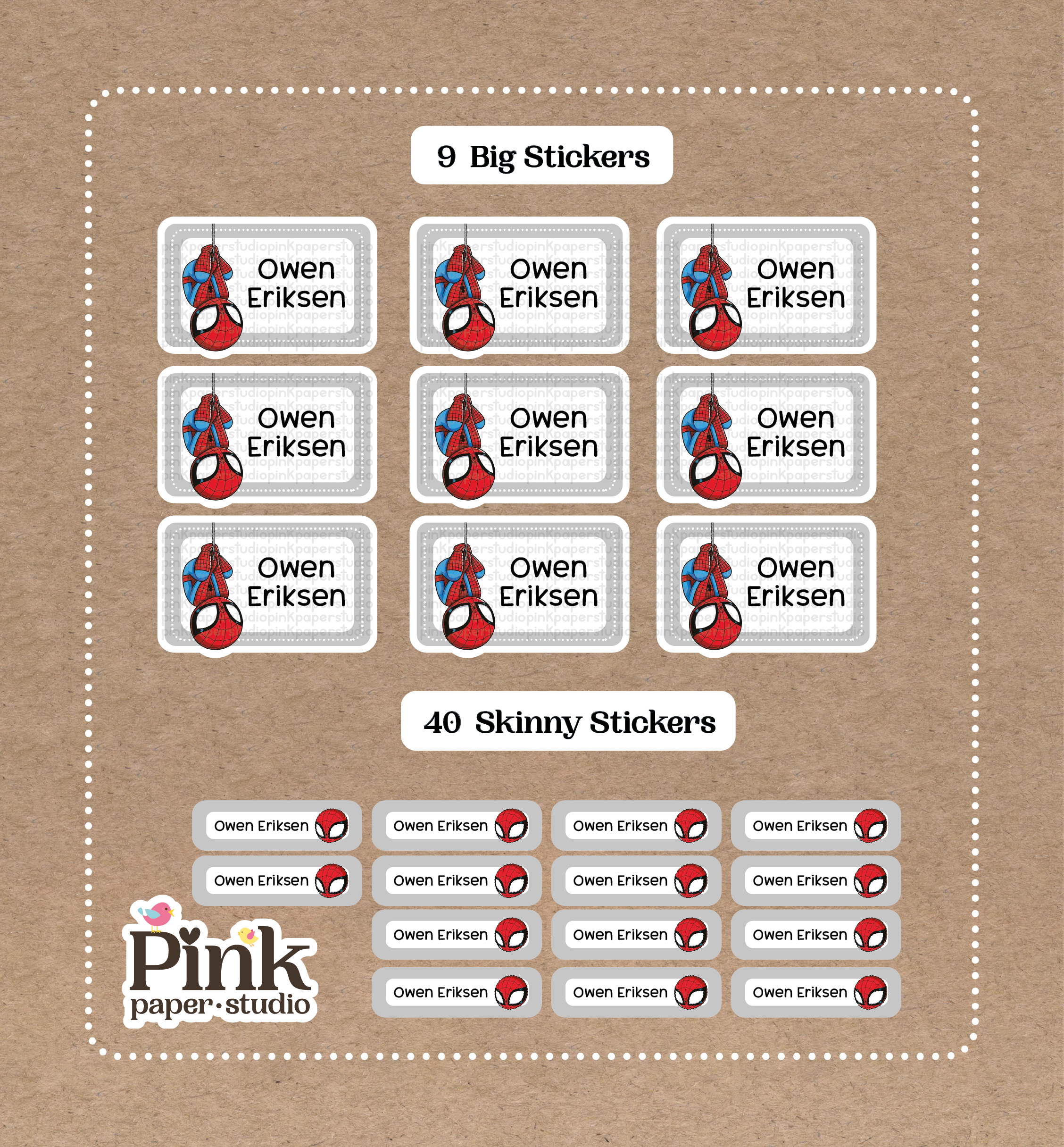 Set de Stickers Spiderman
