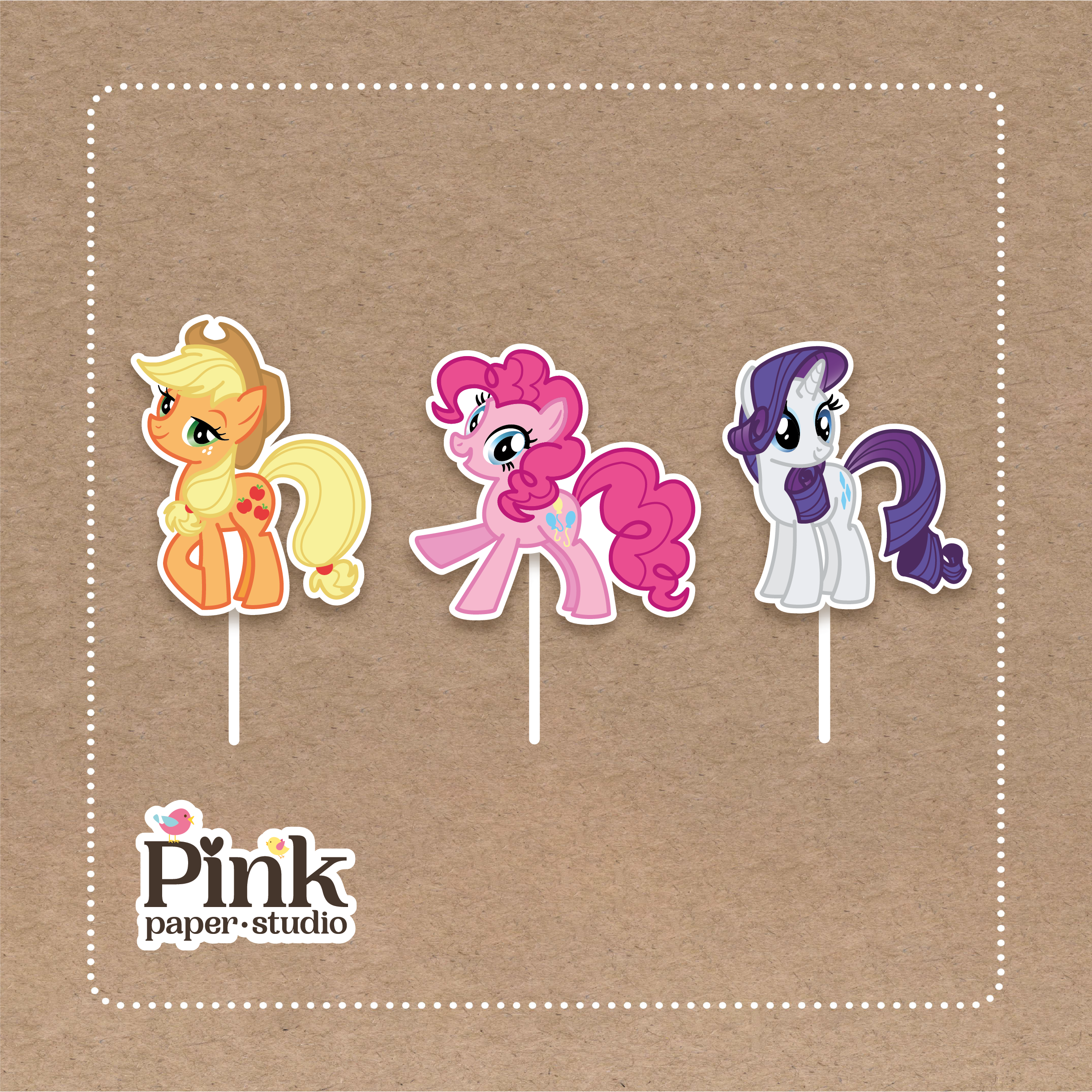 Toppers para Cupcakes de My Little Pony - Imagen 3