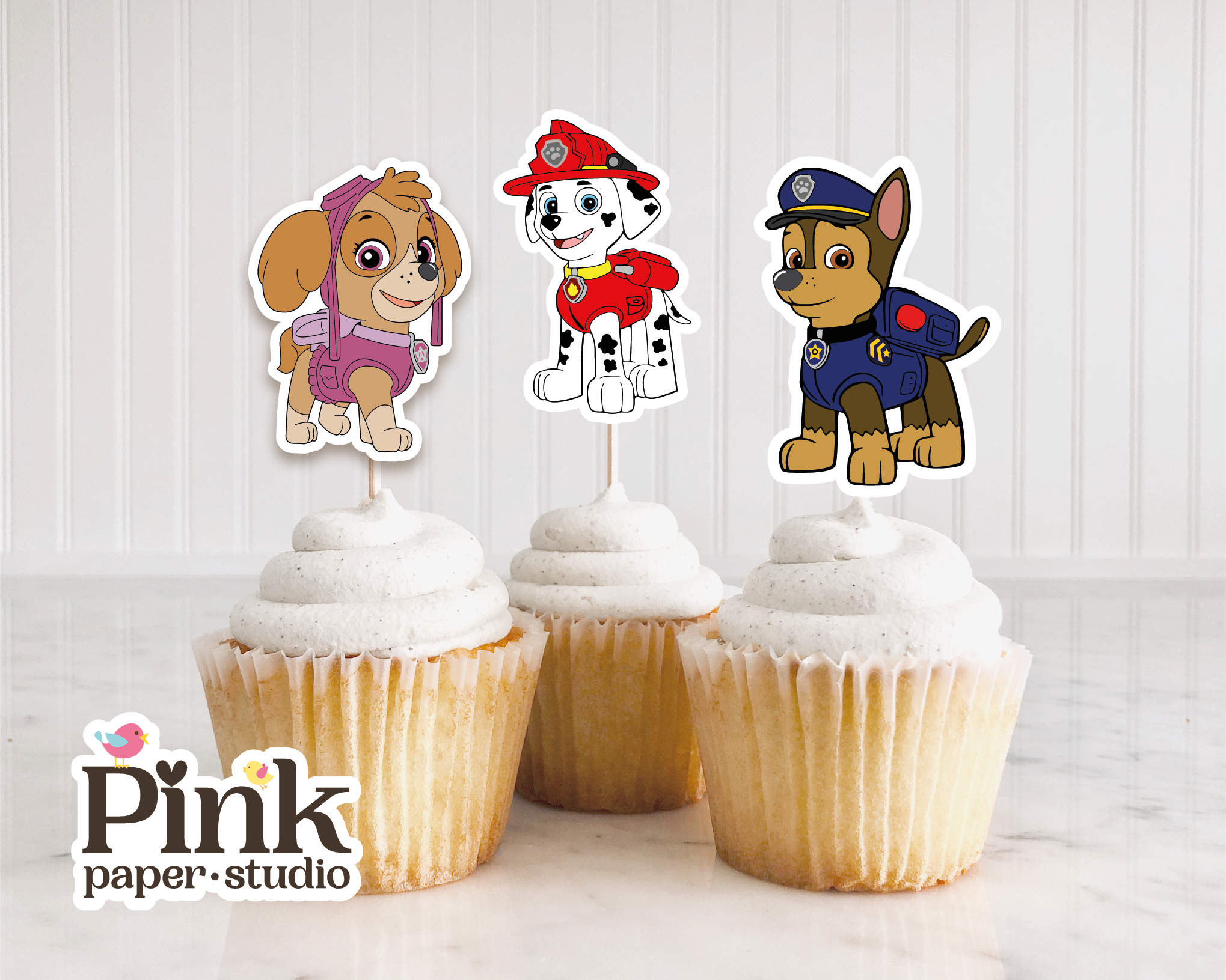 Cupcakes Toppers de Paw Patrol