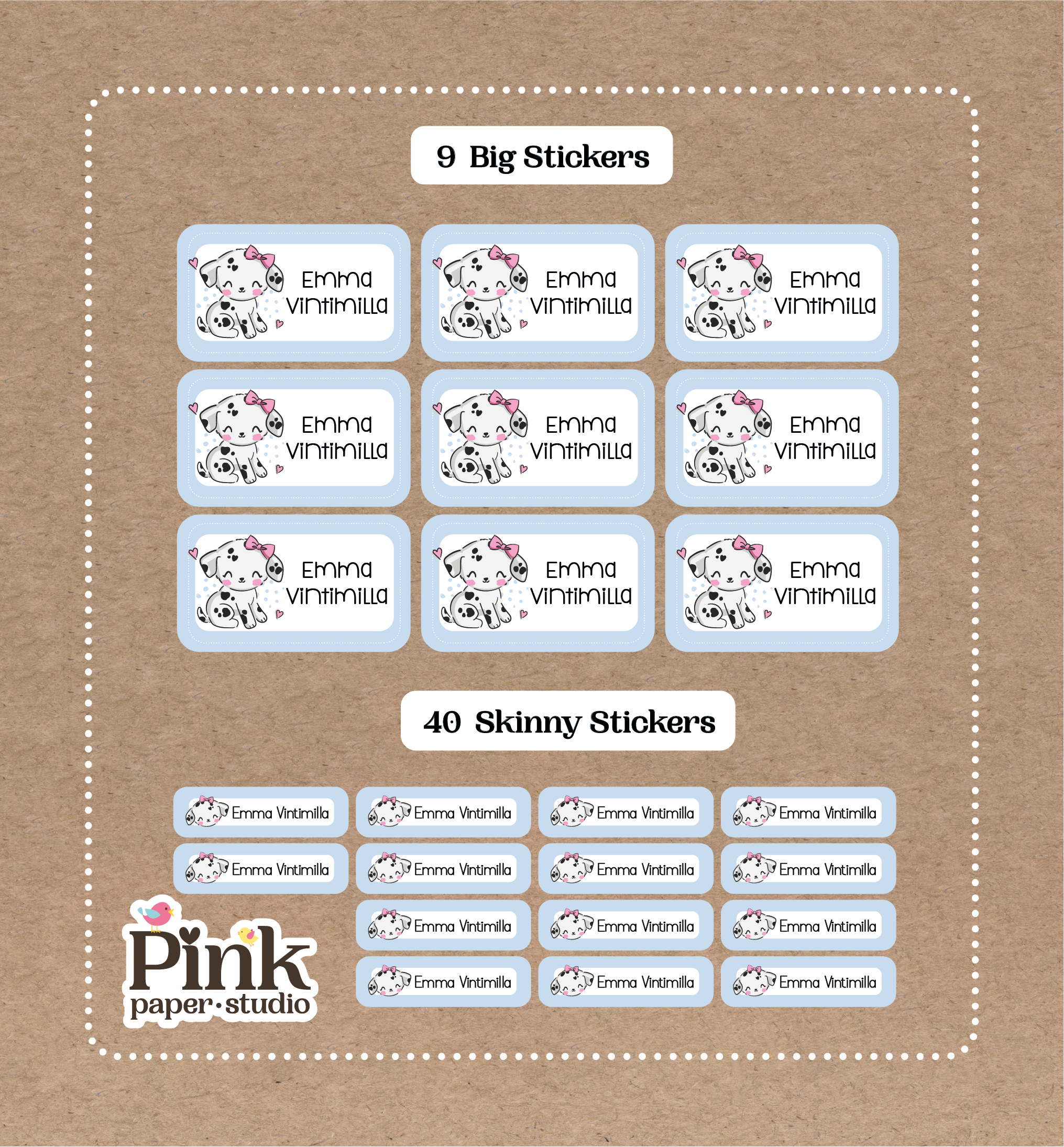 Set de Stickers de Dalmata
