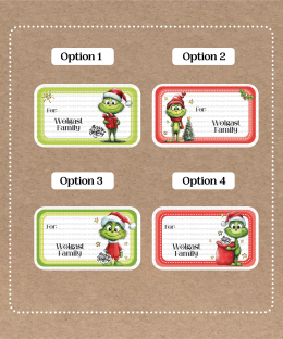 Pegatinas navideñas del Grinch