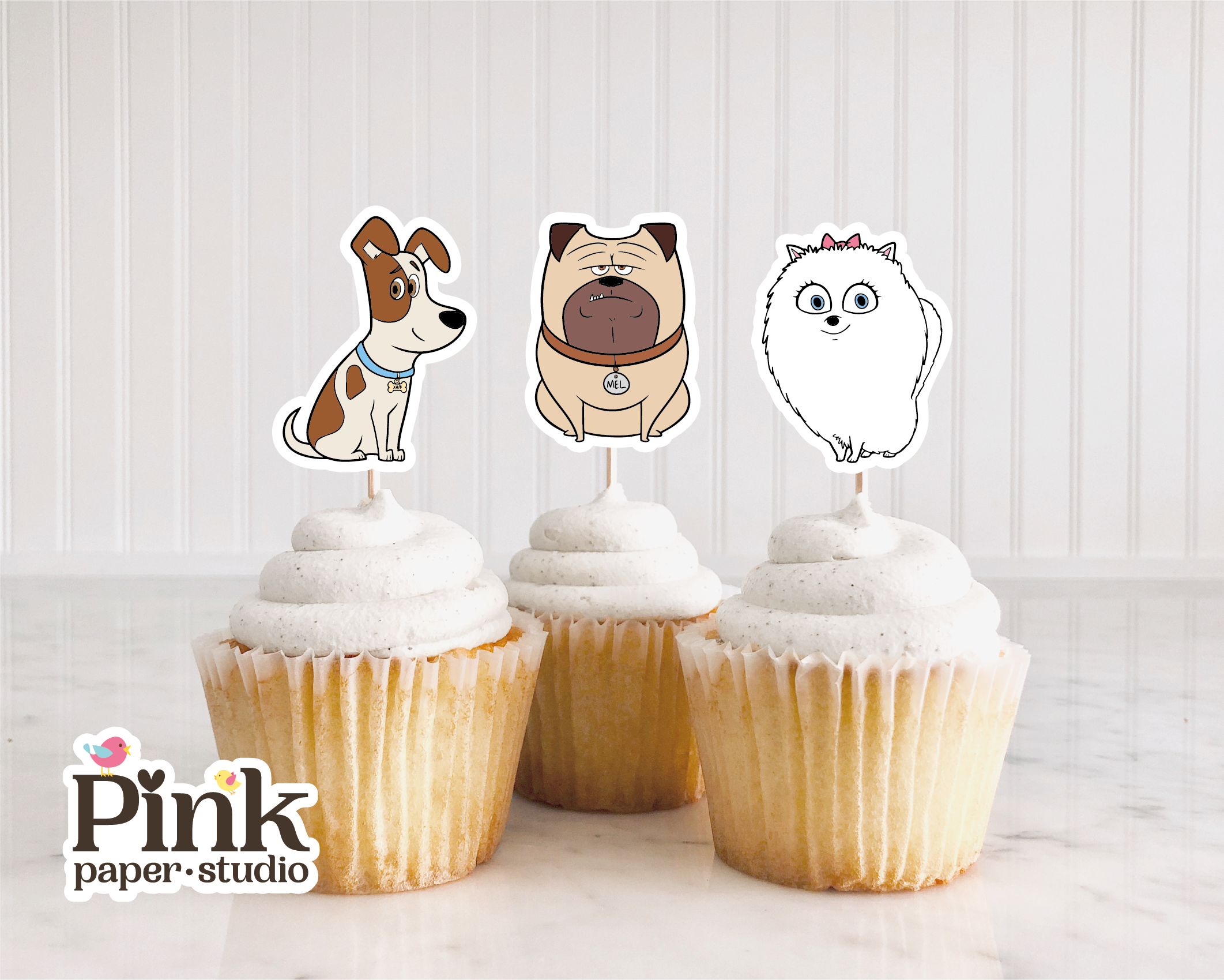 Cupcakes Toppers de La vida secreta de tus mascotas