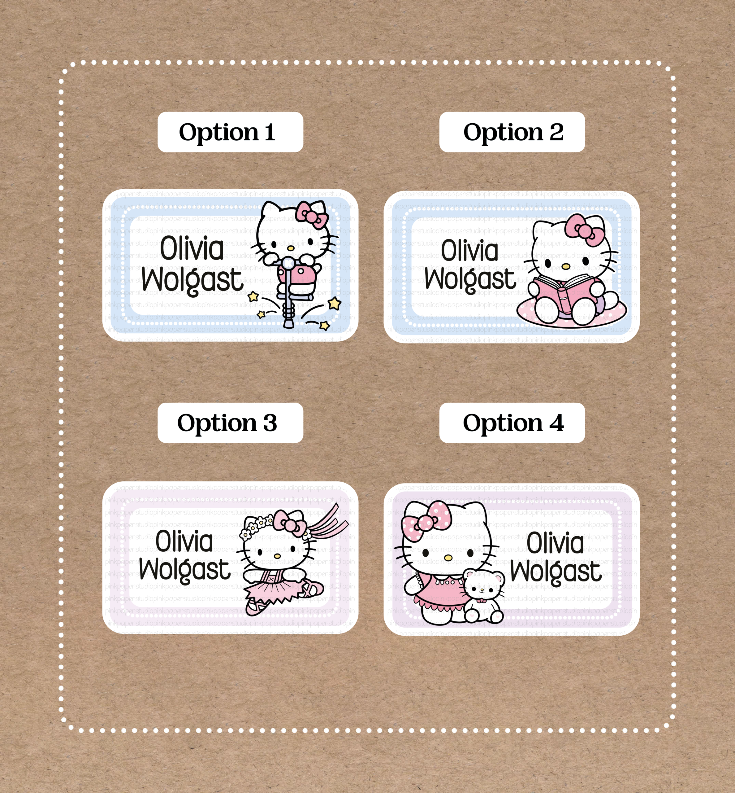 Stickers Escolares de Hello Kitty