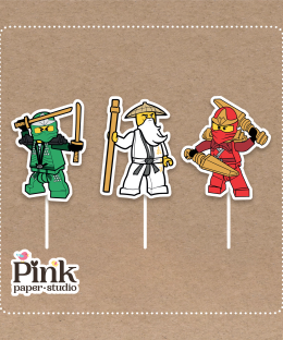 Alternative view of Cupcakes Toppers  Lego Ninjas