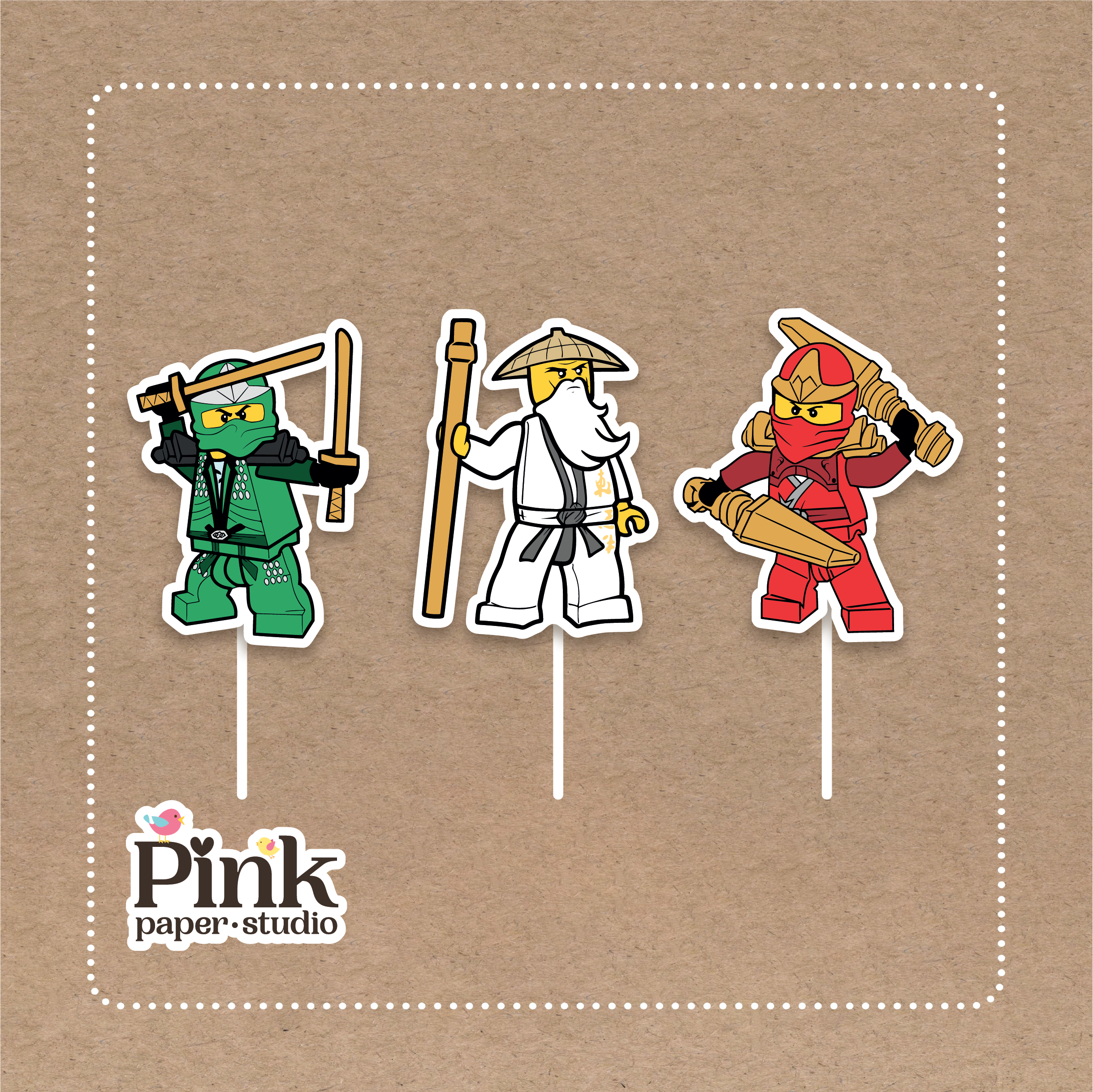 Cupcakes Toppers Lego Ninjas - Imagen 2