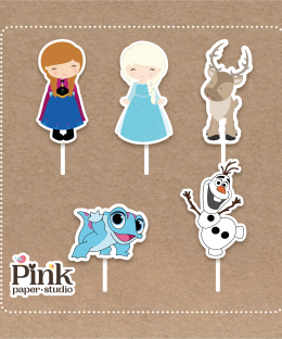 Alternative view of Cupcakes Toppers de Frozen