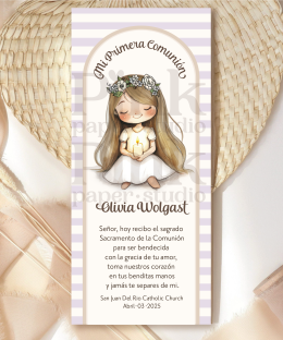 Alternative view of Santitos de Primera Comunión para niña