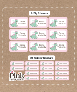 Set de Stickers de Lindo dinosaurio