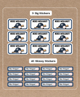 Set de Stickers Escolares Dodgers