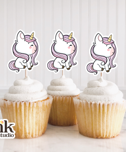 Cupcakes Toppers de Unicornios