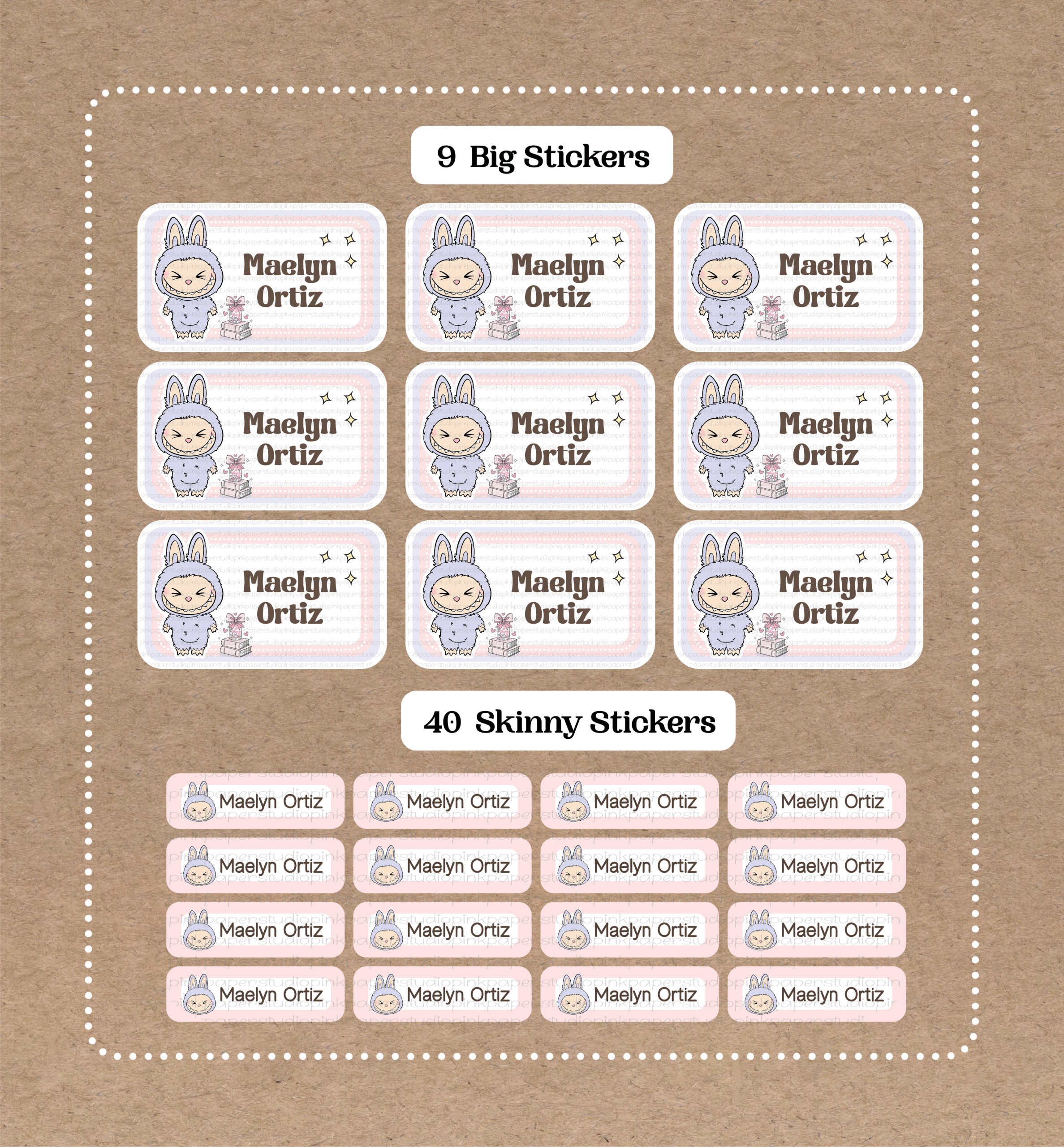 Set de Stickers de Labubu