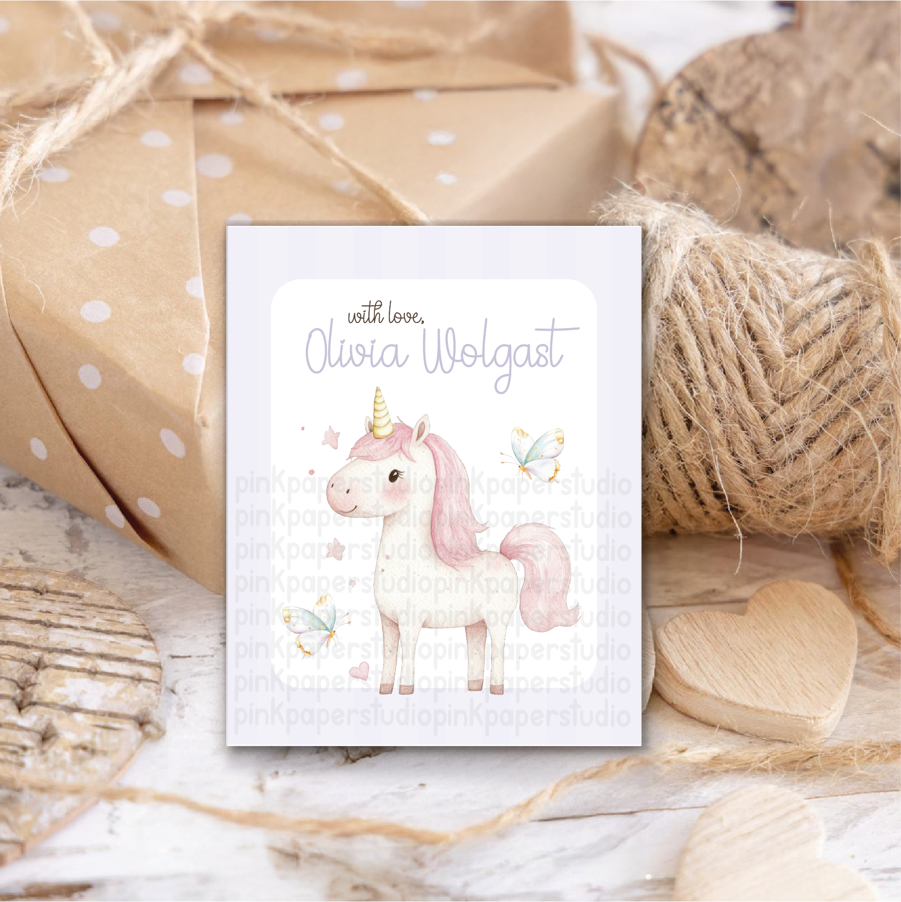 Tarjetas de Visita Lindo unicornio - Imagen 4