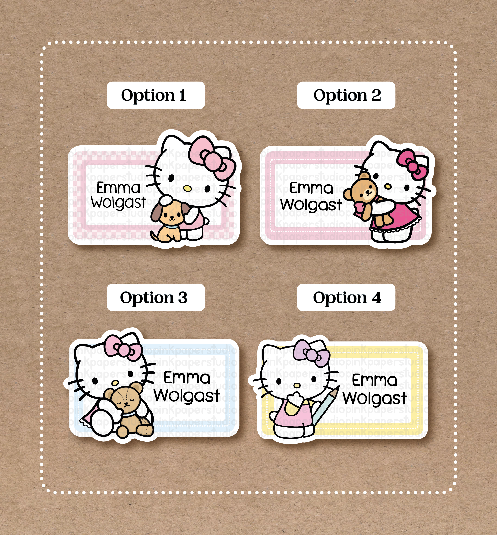 Stickers Escolares de Hello Kitty