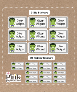 Set de Stickers de  Hulk