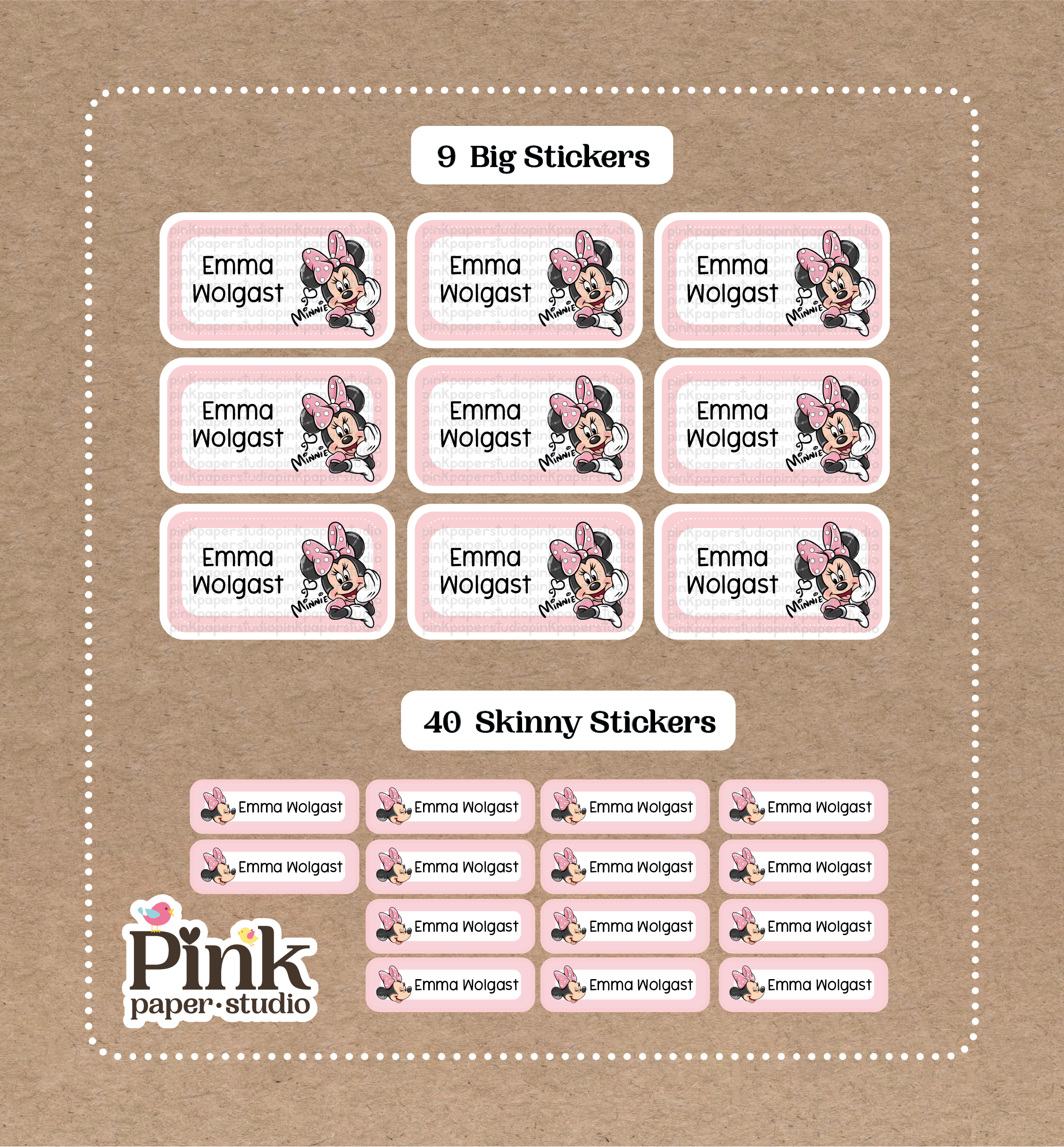 Set de Stickers Minnie Mouse