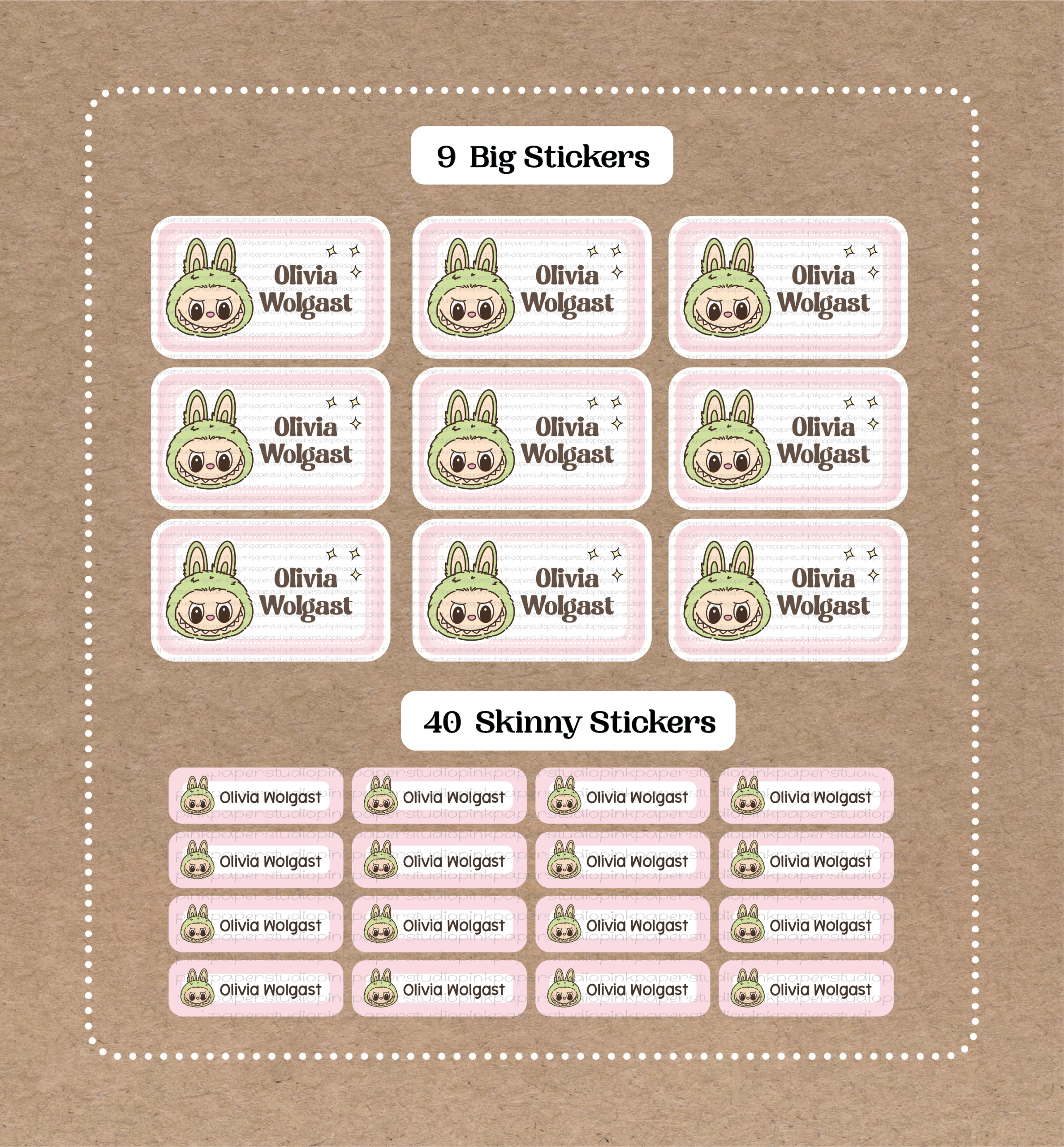 Set de Stickers de Labubu