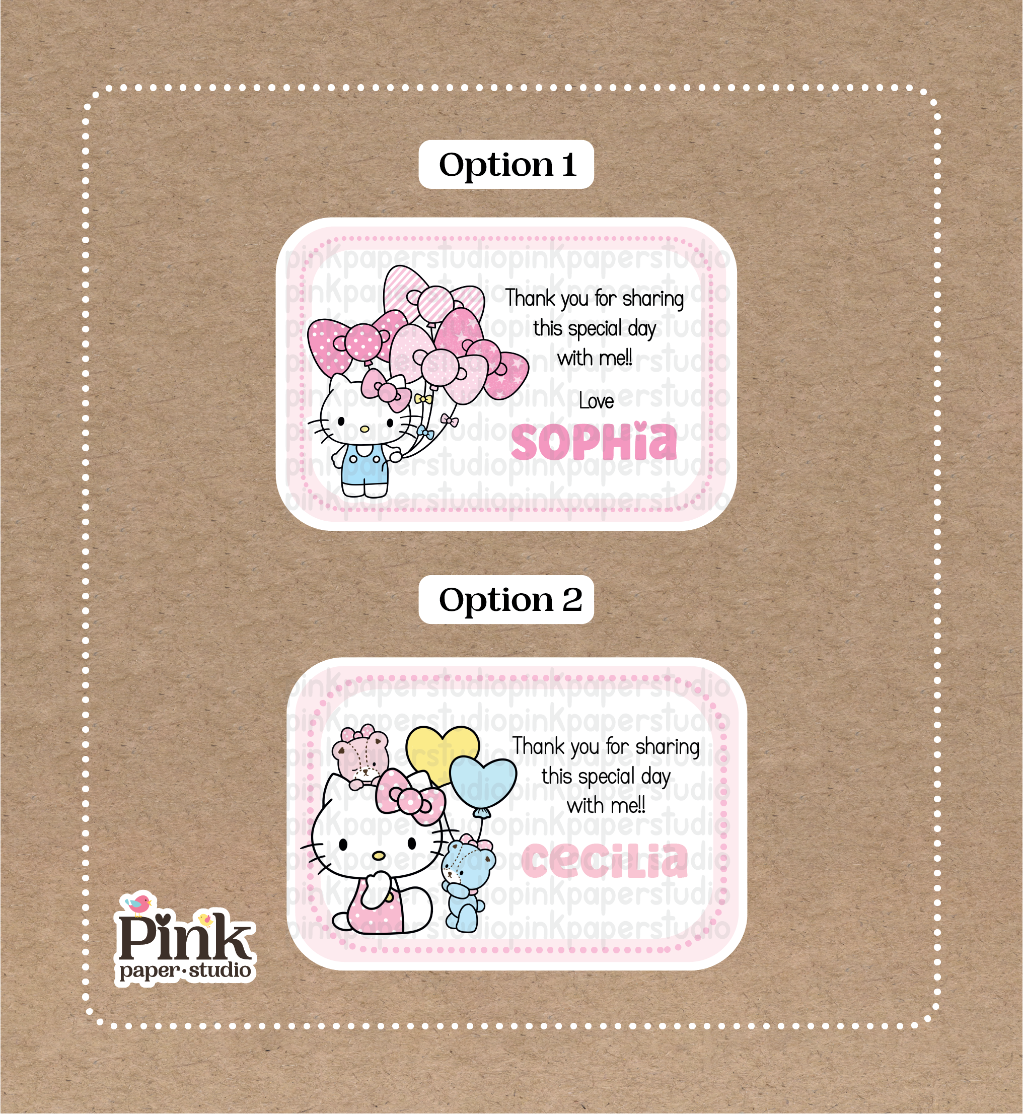 Pegatinas de cumpleaños de Hello Kitty - Imagen 2