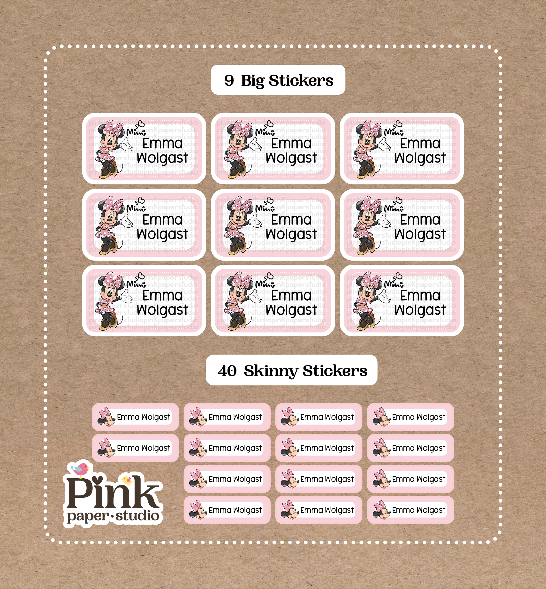 Set de Stickers Minnie Mouse