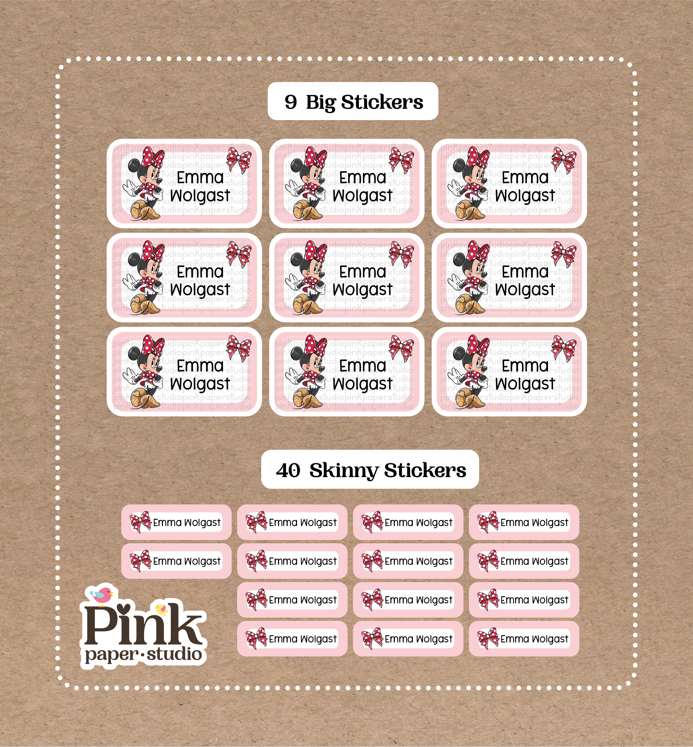 Set de Stickers Minnie Mouse