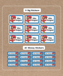 Set de Stickers de Flash Superhéroe