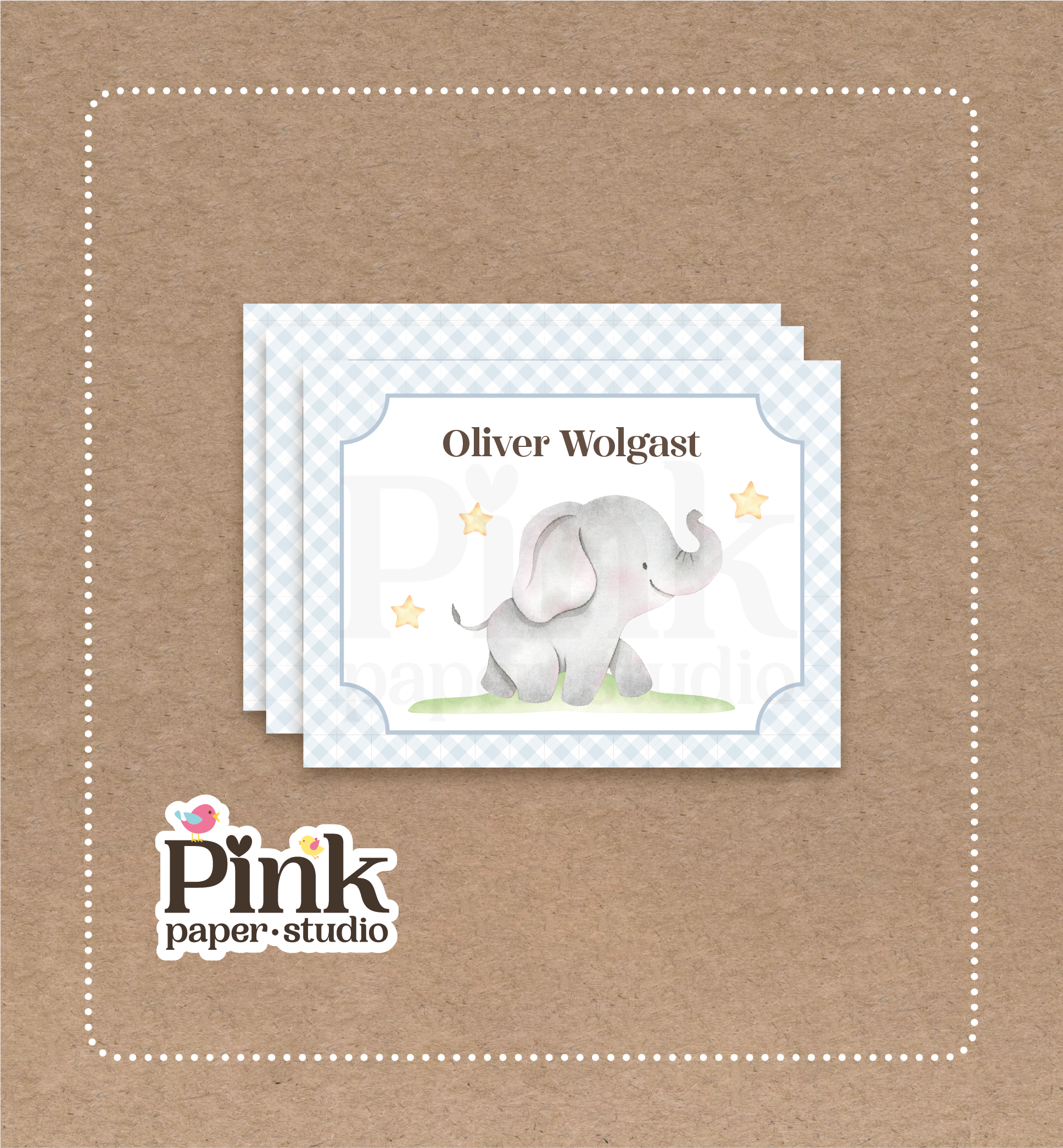 Tarjetas de Visita Lindo elefante - Imagen 3