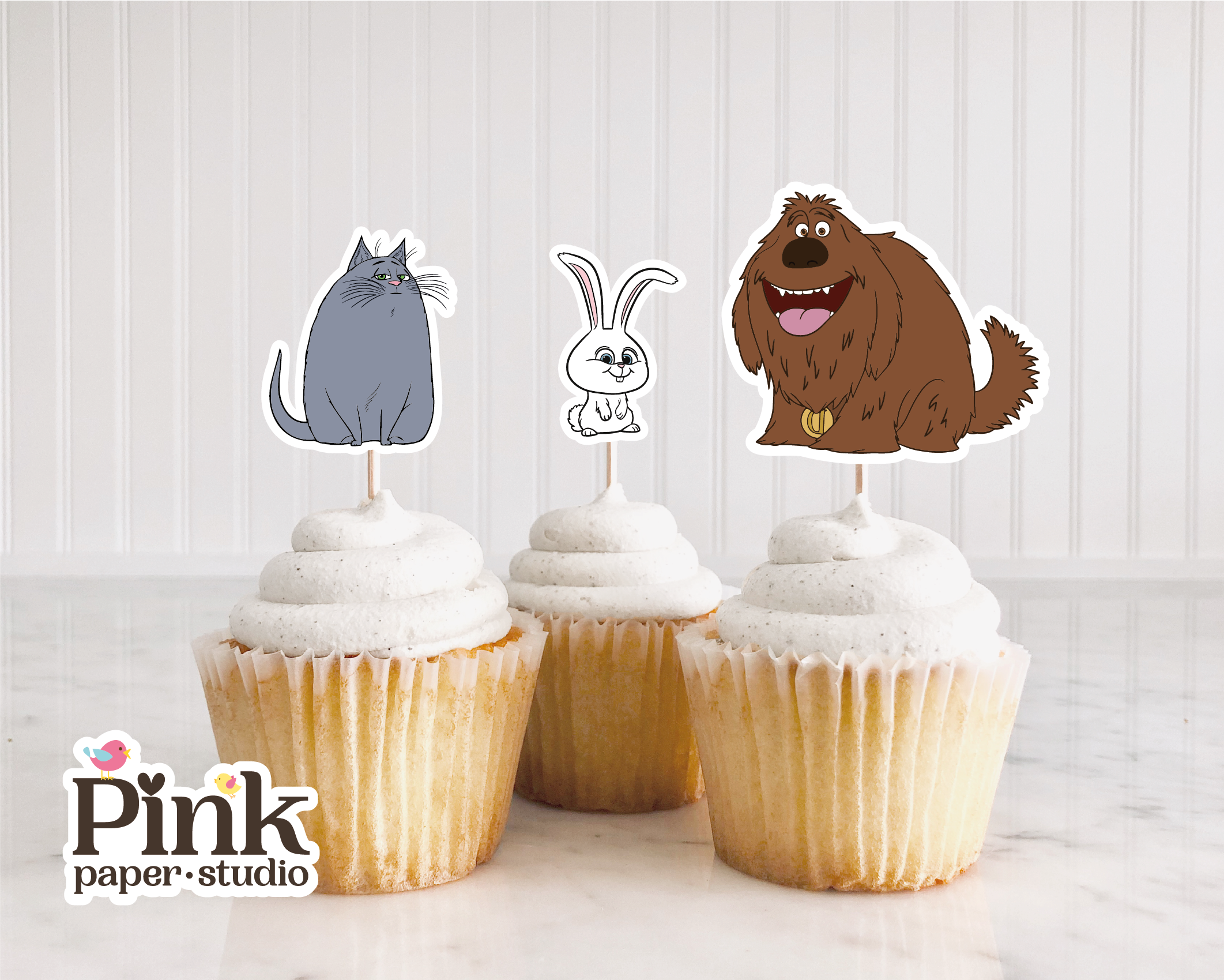 Cupcakes Toppers de La vida secreta de tus mascotas - Imagen 2