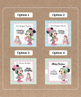 Pegatinas navideñas de Minnie Mouse