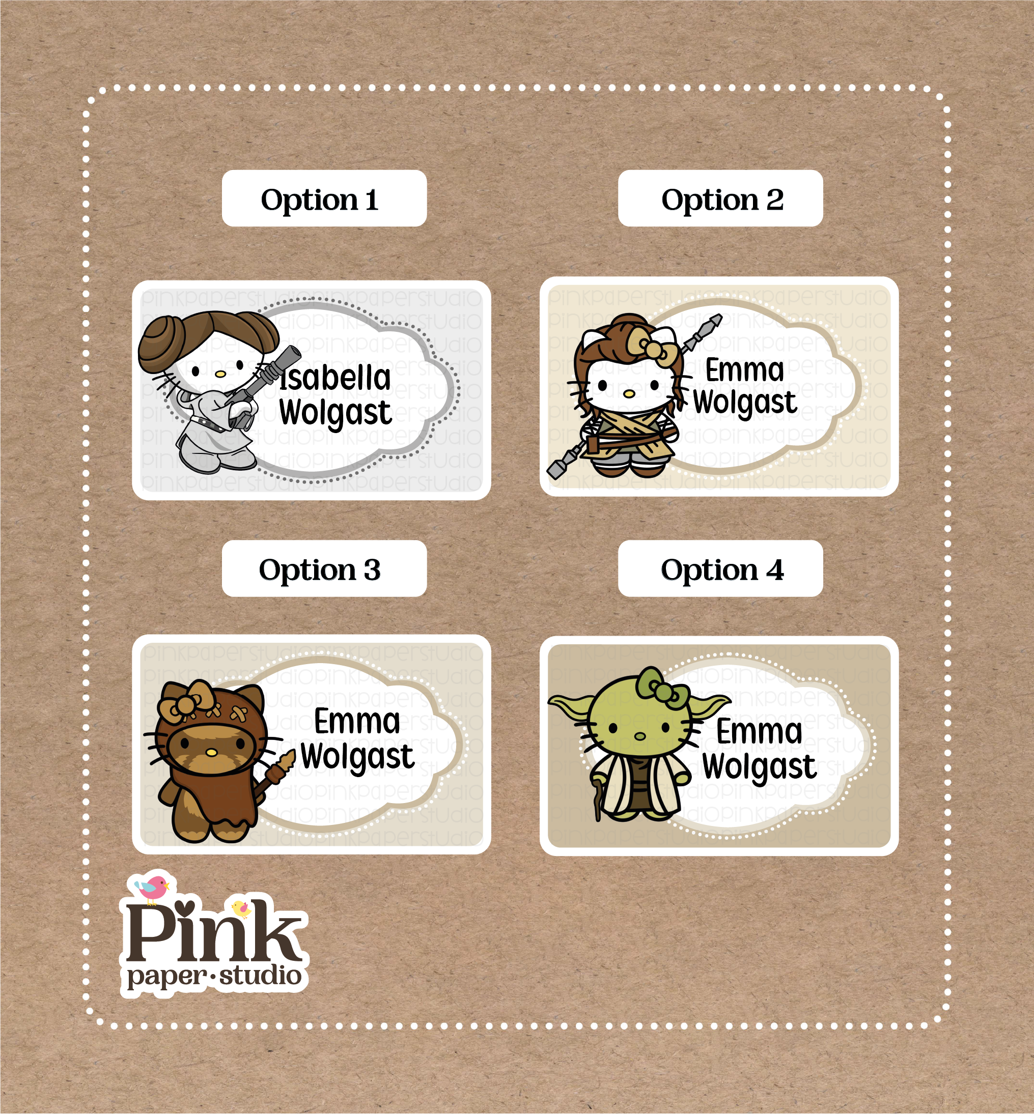 Stickers Hello Kitty Star Wars