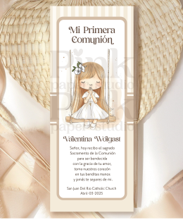 Alternative view of Santitos de Primera Comunión para niña