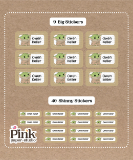 Set de Stickers de  Baby Yoda