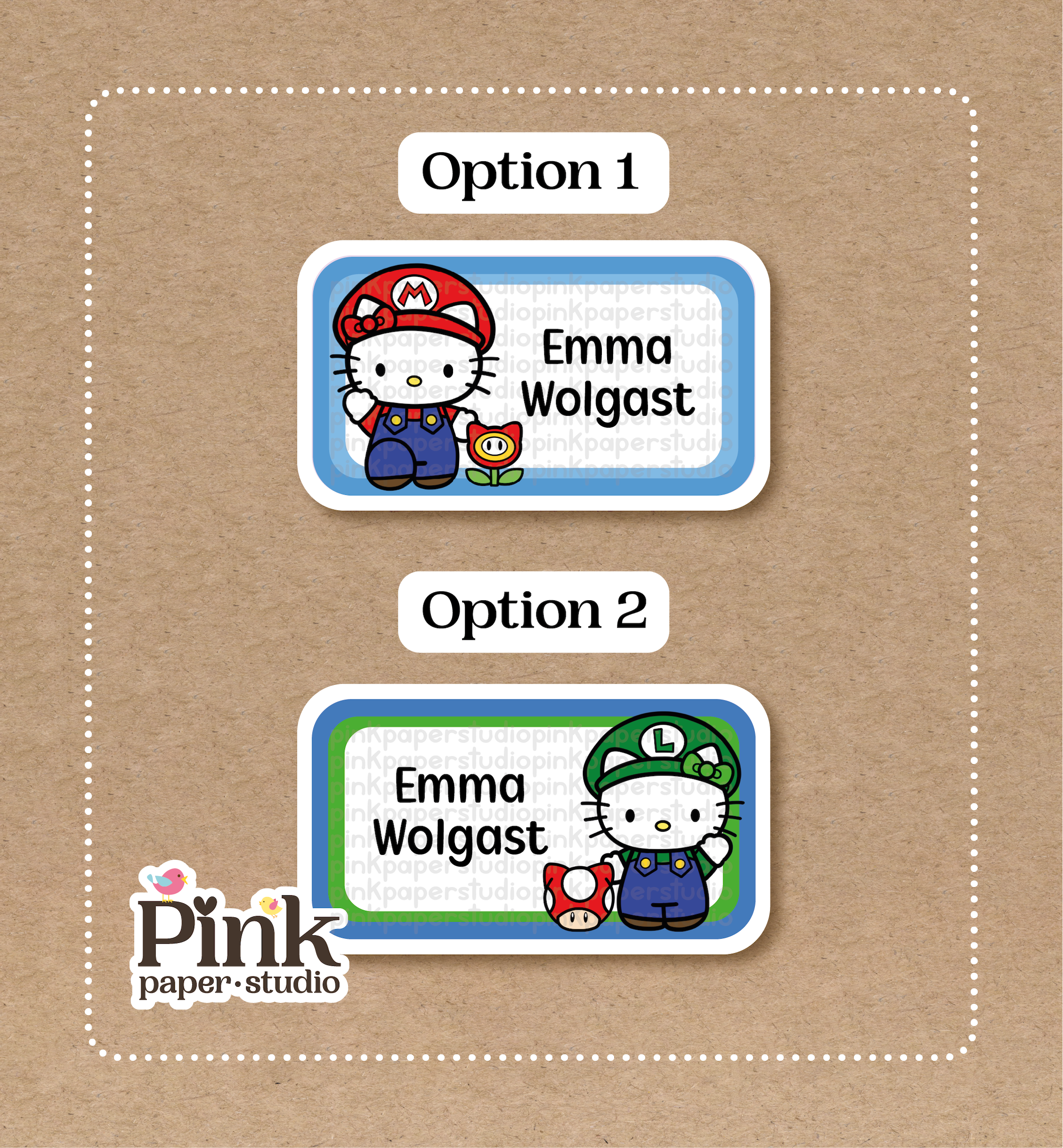 Stickers de Hello Kitty Mario Bros