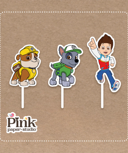 Alternative view of Cupcakes Toppers de Paw Patrol