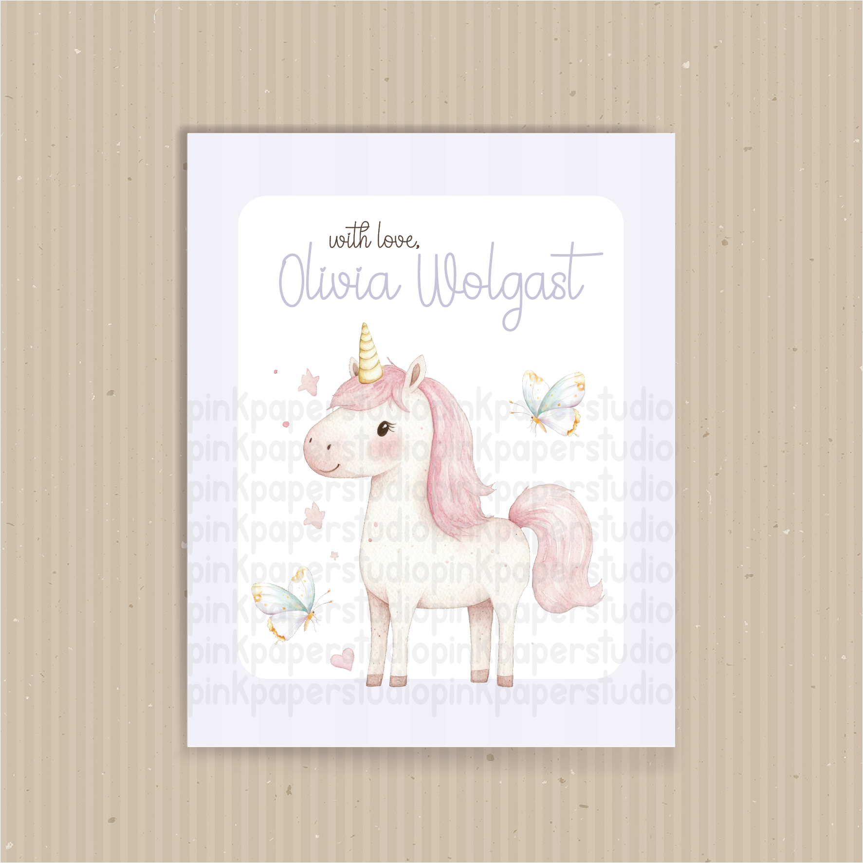 Tarjetas de Visita Lindo unicornio - Imagen 2