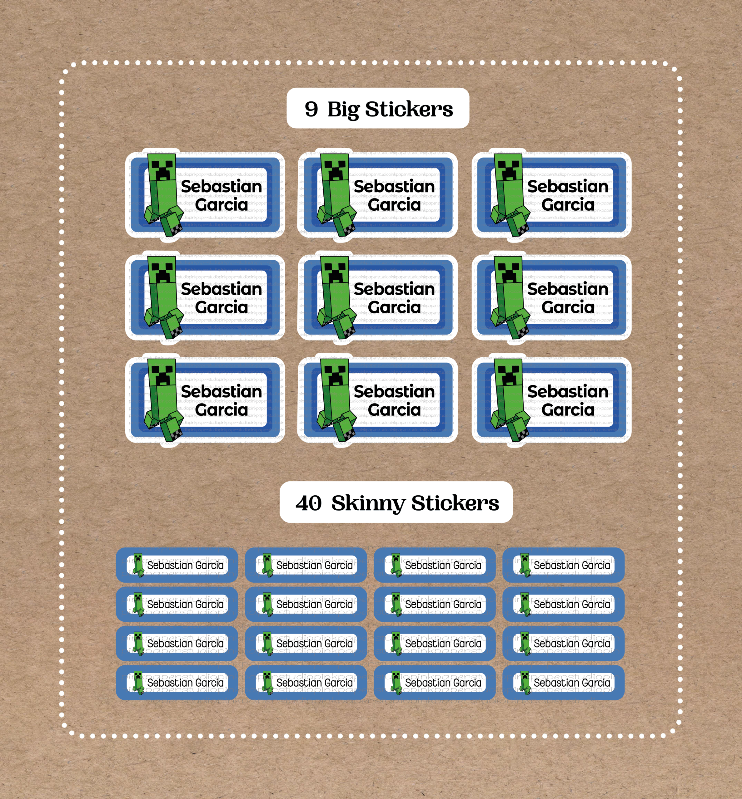 Set de Stickers de Minecraft