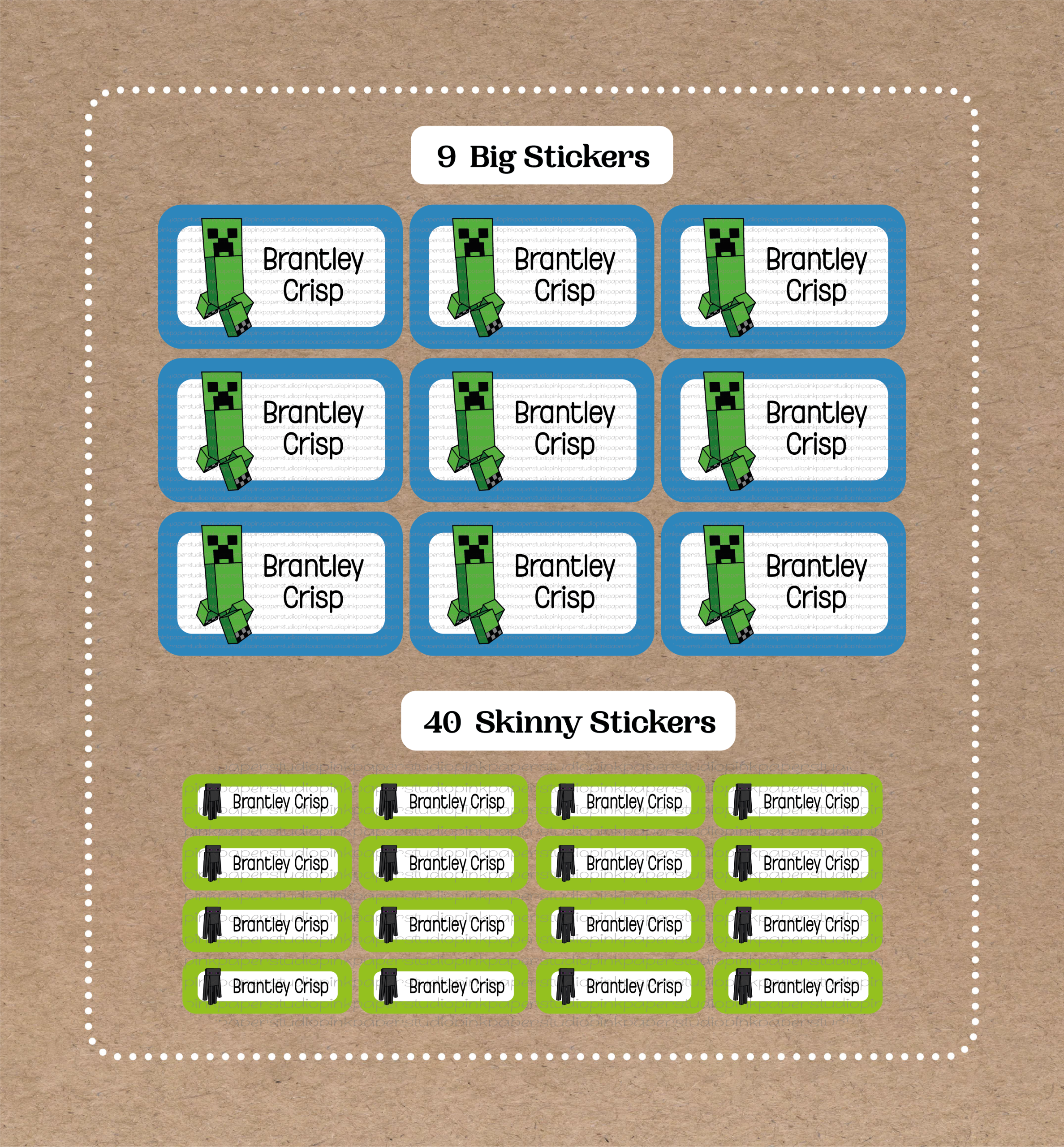 Set de Stickers de Minecraft