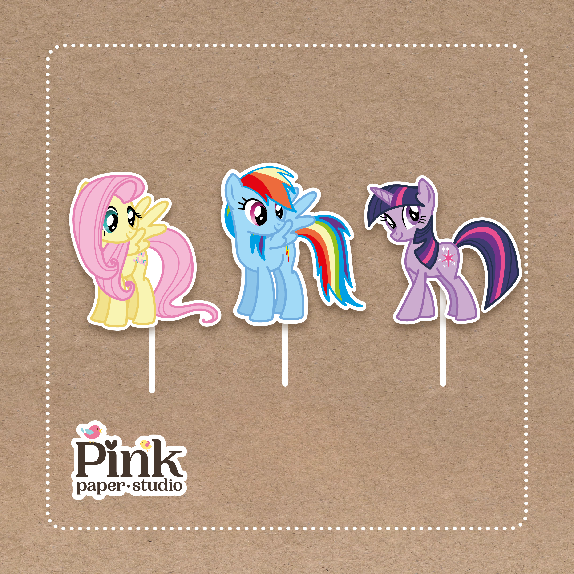 Toppers para Cupcakes de My Little Pony - Imagen 2
