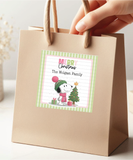 Alternative view of Pegatinas navideñas Snoopy
