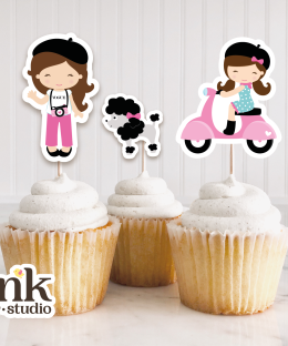 Cupcakes Toppers de París