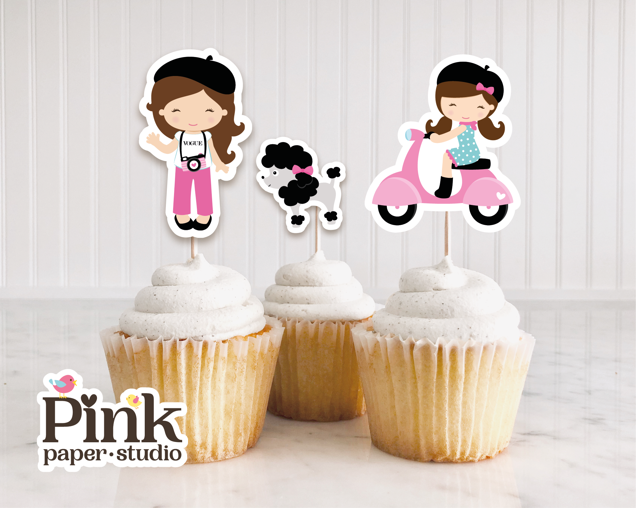 Cupcakes Toppers de París