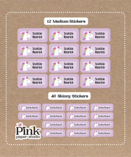 Set de Stickers Unicornio