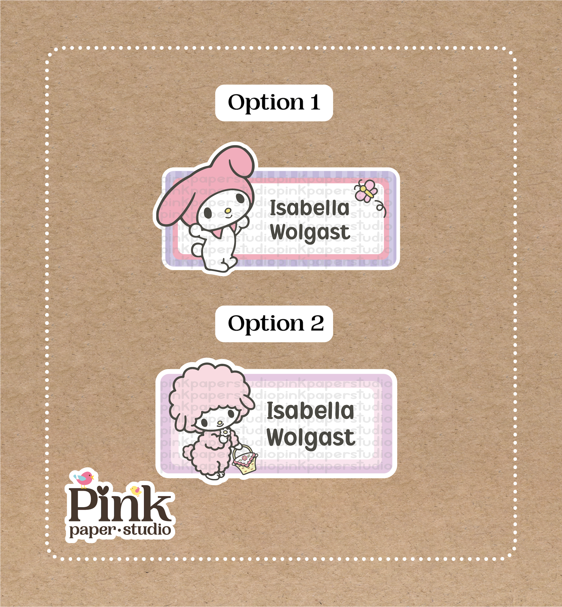Stickers de Hello Kitty y Melody
