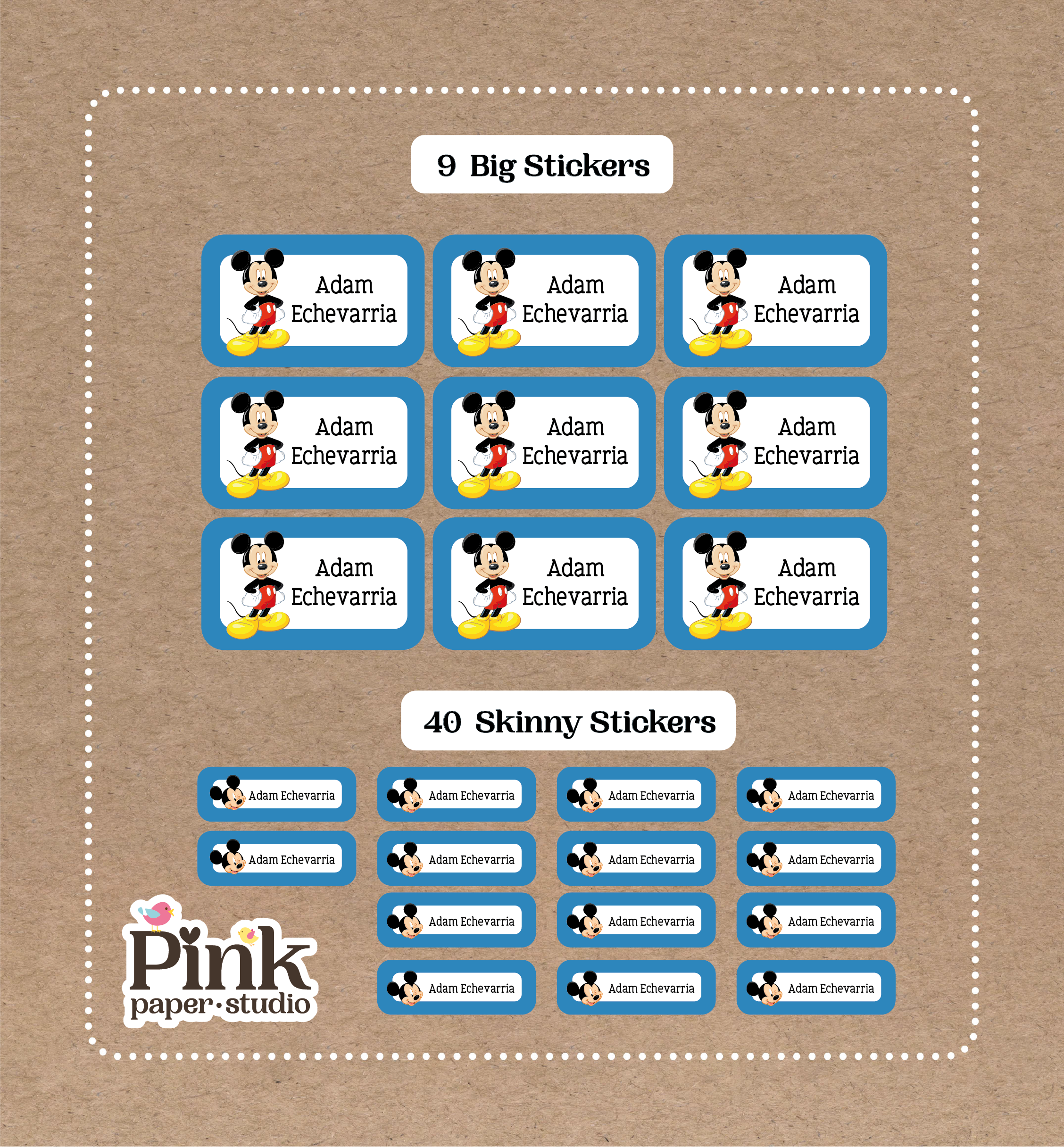 Set de Stickers de Mickey Mouse
