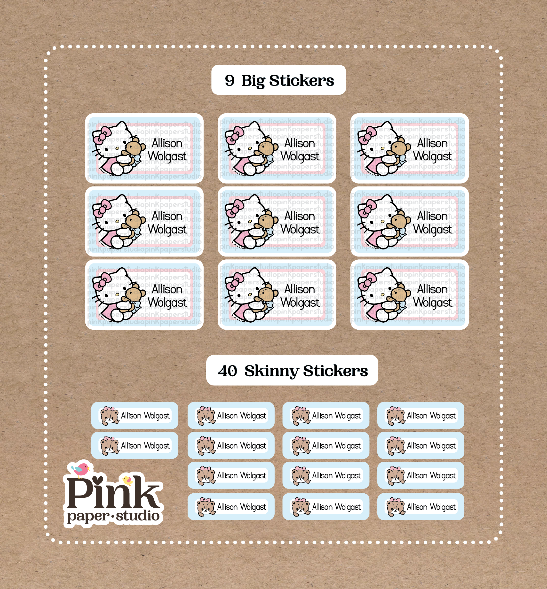 Set de Stickers de Hello Kitty